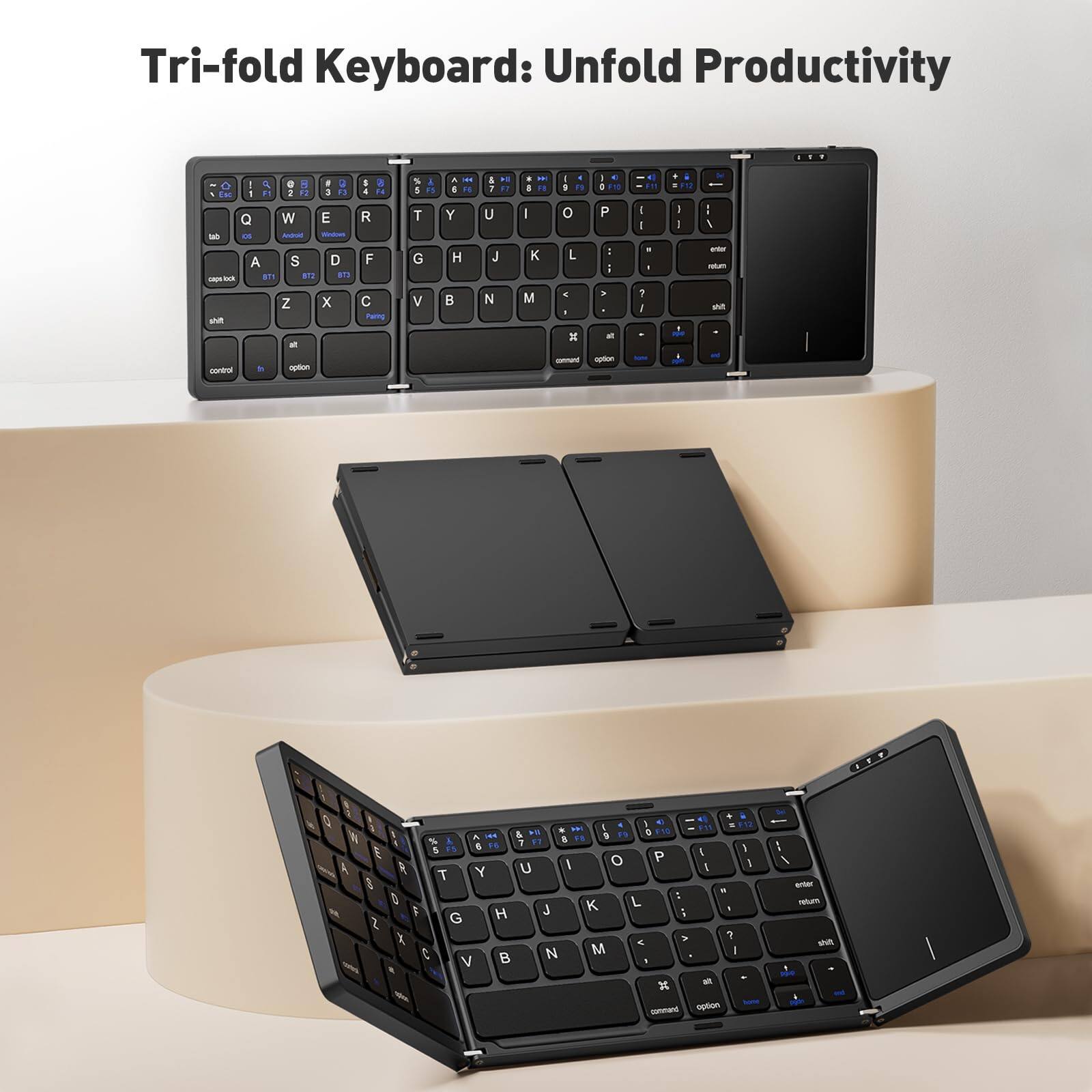 Tri-fold Keyboard: Unfold Productivity