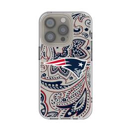 Keyscaper - NFL - New England Patriots - iPhone Clear Paisley Design Case - 14 - Multicolor