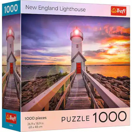 1000 New England Lighthouse
Trefl
10910
1000 pieces
26.9 x 18.9 in
68 x 48 cm
PUZZLE 1000