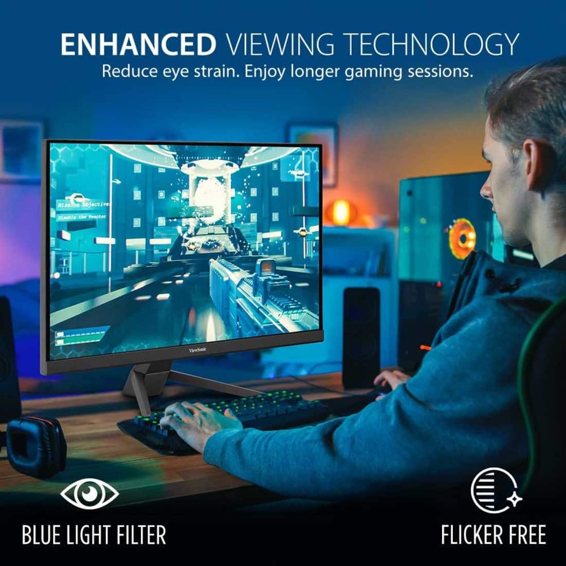 Alt View 17. ViewSonic - VX2767-MHD 27" LCD FHD FreeSync Gaming Monitor (DisplayPort VGA, HDMI) - Black.