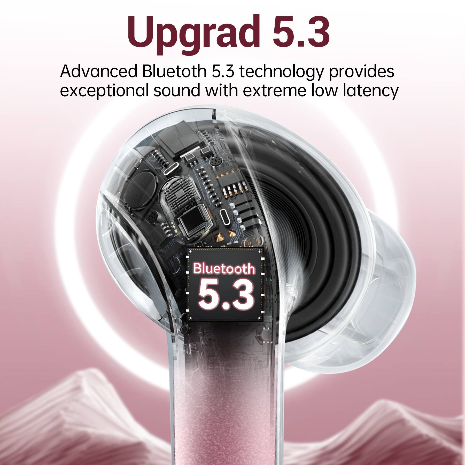 Upgrad 5.3

Advanced Bluetooth 5.3 technology provides exceptional sound with extreme low latency