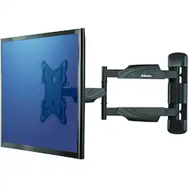 Fellowes - Full Motion TV Wall Mount - 1 Display(s) Supported - 55" Screen Support - 77 lb Load Capacity - Black