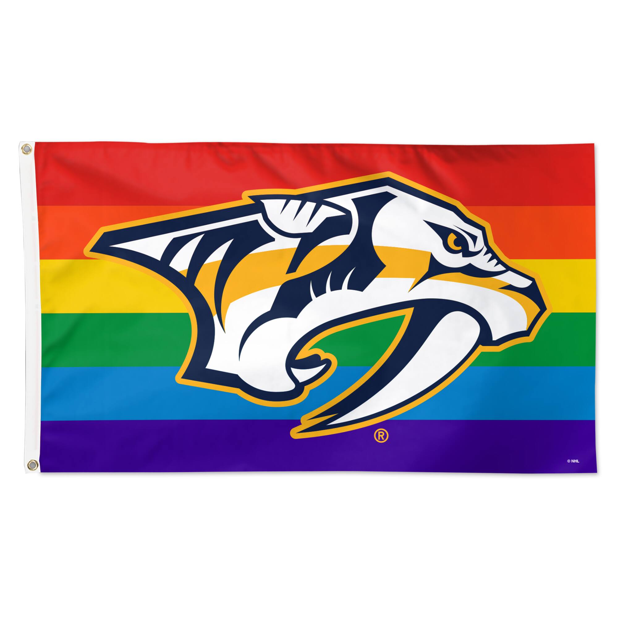 Front. WinCraft - Nashville Predators 3' x 5' Single-Sided Deluxe Team Pride Flag - Multicolor.