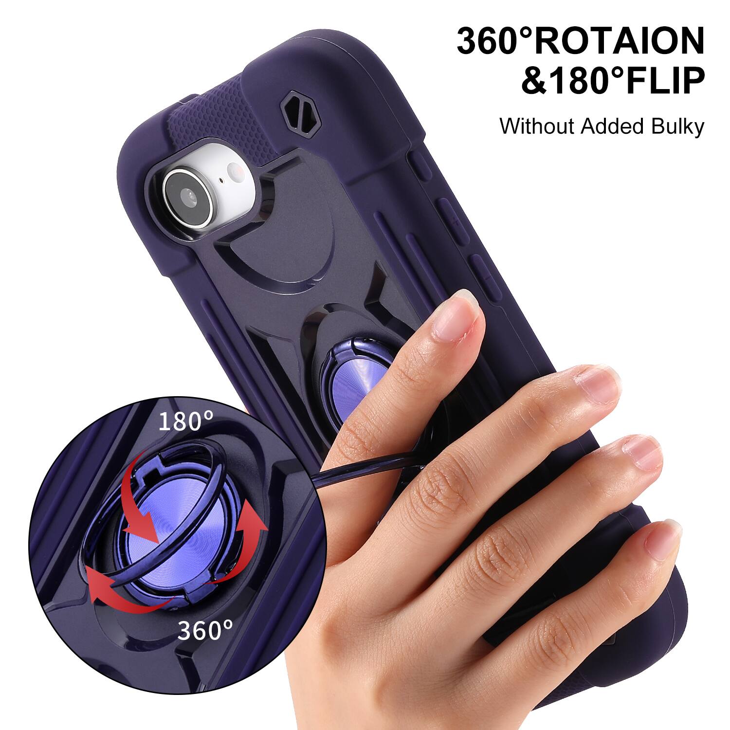 360° ROTATION & 180° FLIP  
Without Added Bulky