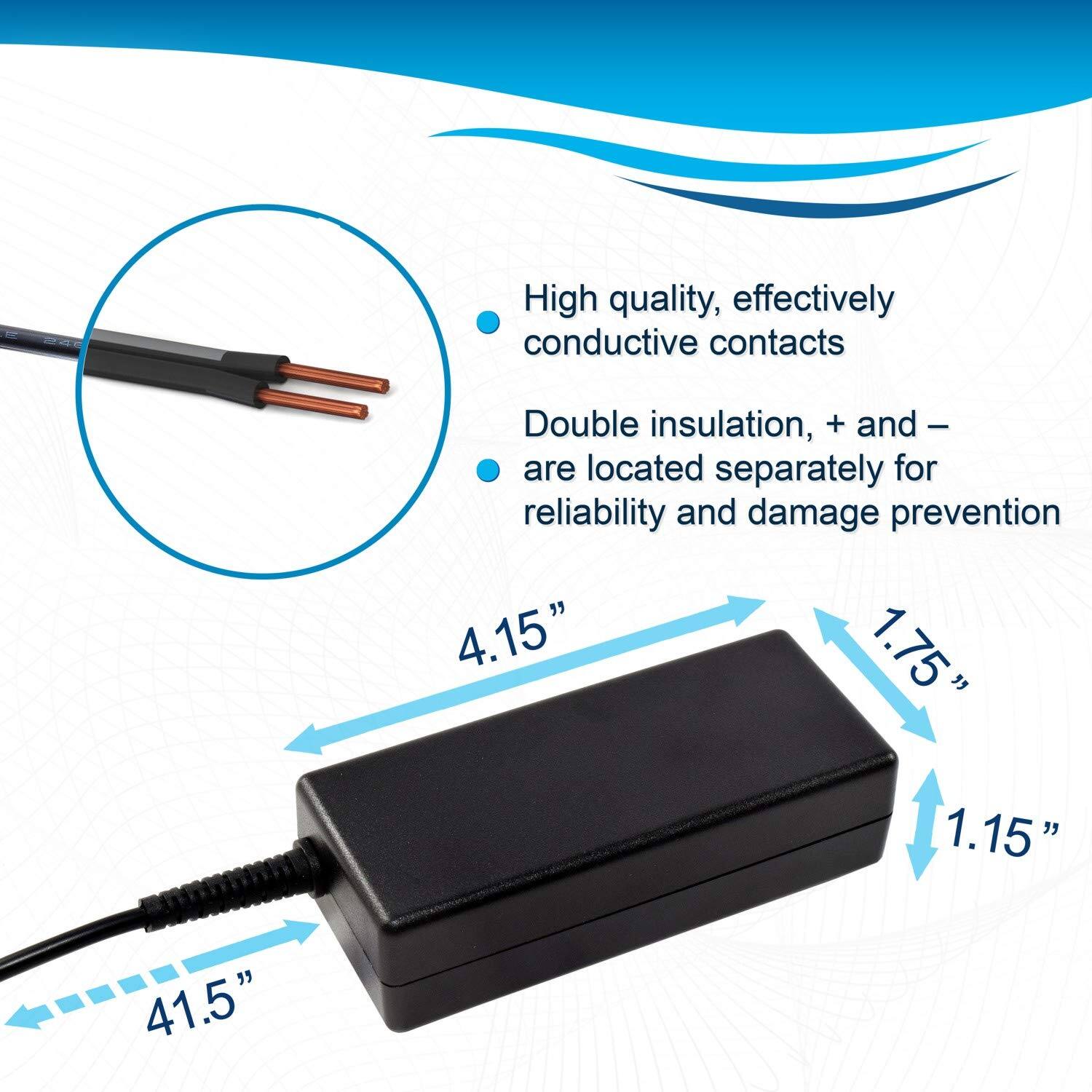 High quality, effectively conductive contacts  
Double insulation, + and - are located separately for reliability and damage prevention  

4.15"  
1.75"  
1.15"  
41.5"