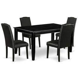 East West Furniture - Dining Room Set - Black