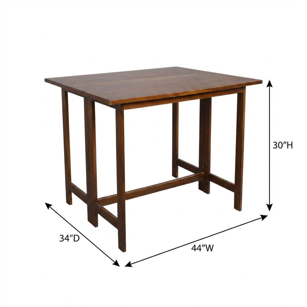 FurniFact - Folding Console to Dining Table - Warm Brown