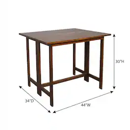 FurniFact - Folding Console to Dining Table - Warm Brown