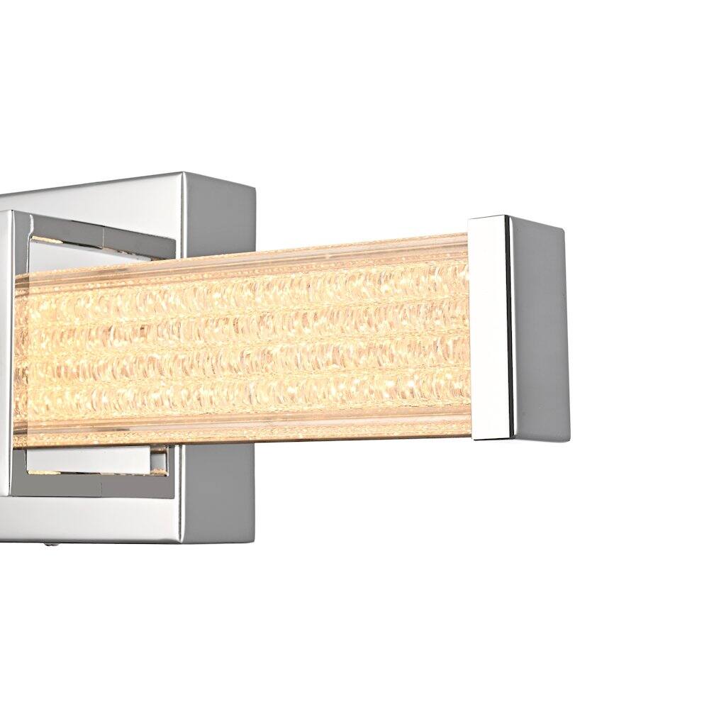 Angle. Living District - Ivaan 16 Inch Led Wall Sconce In Chrome - Chrome.