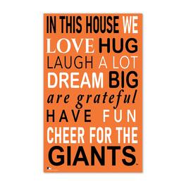 Fan Creations - San Francisco Giants 11" x 19" Briteline In This House Sign - Multicolor