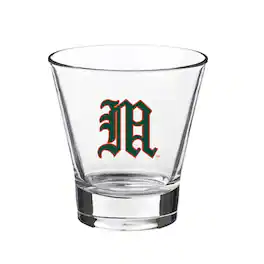 Indigo Falls - Miami Hurricanes 12oz. Slant Vault Rock Glass - Multicolor