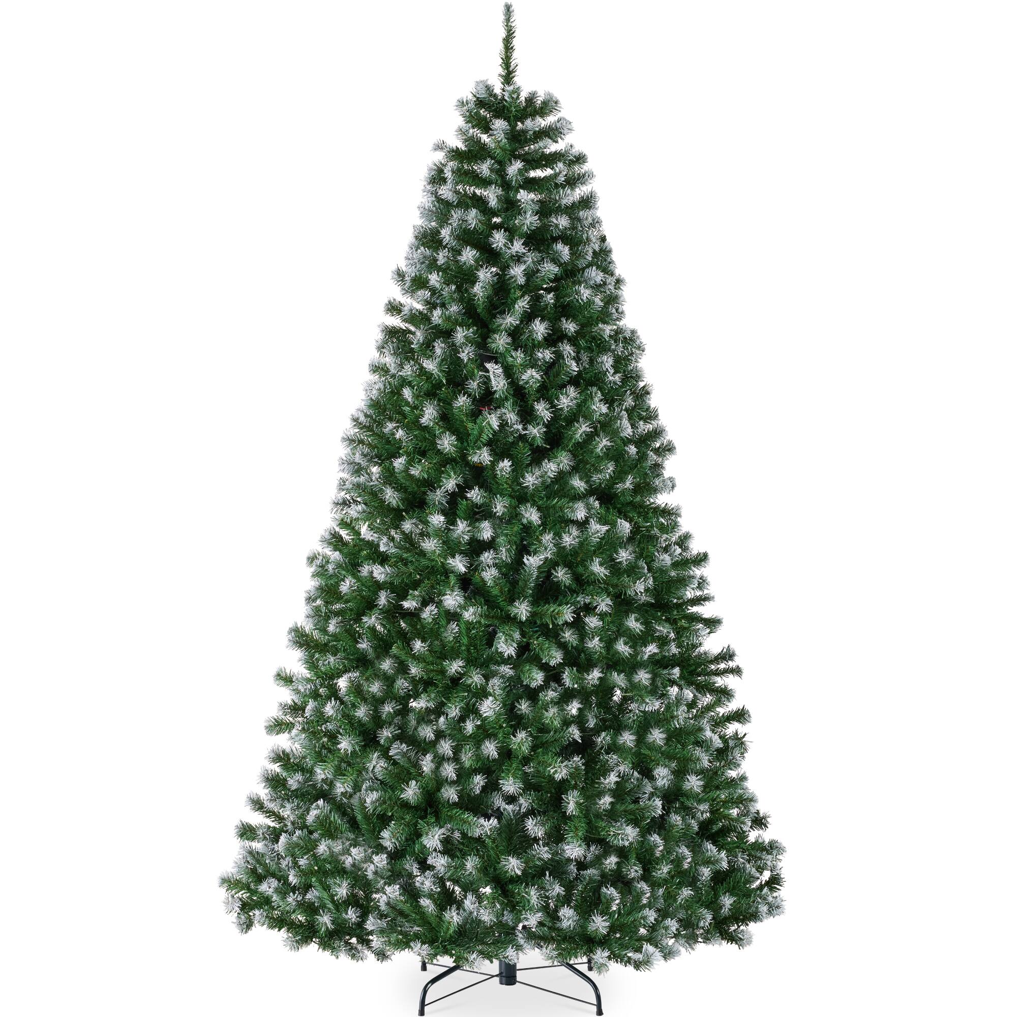Best Choice Products - Artificial Frosted Christmas Tree, 6ft Premium Unlit Spruce Design, Dense Branches - Green Spruce - Frosted Green Spruce