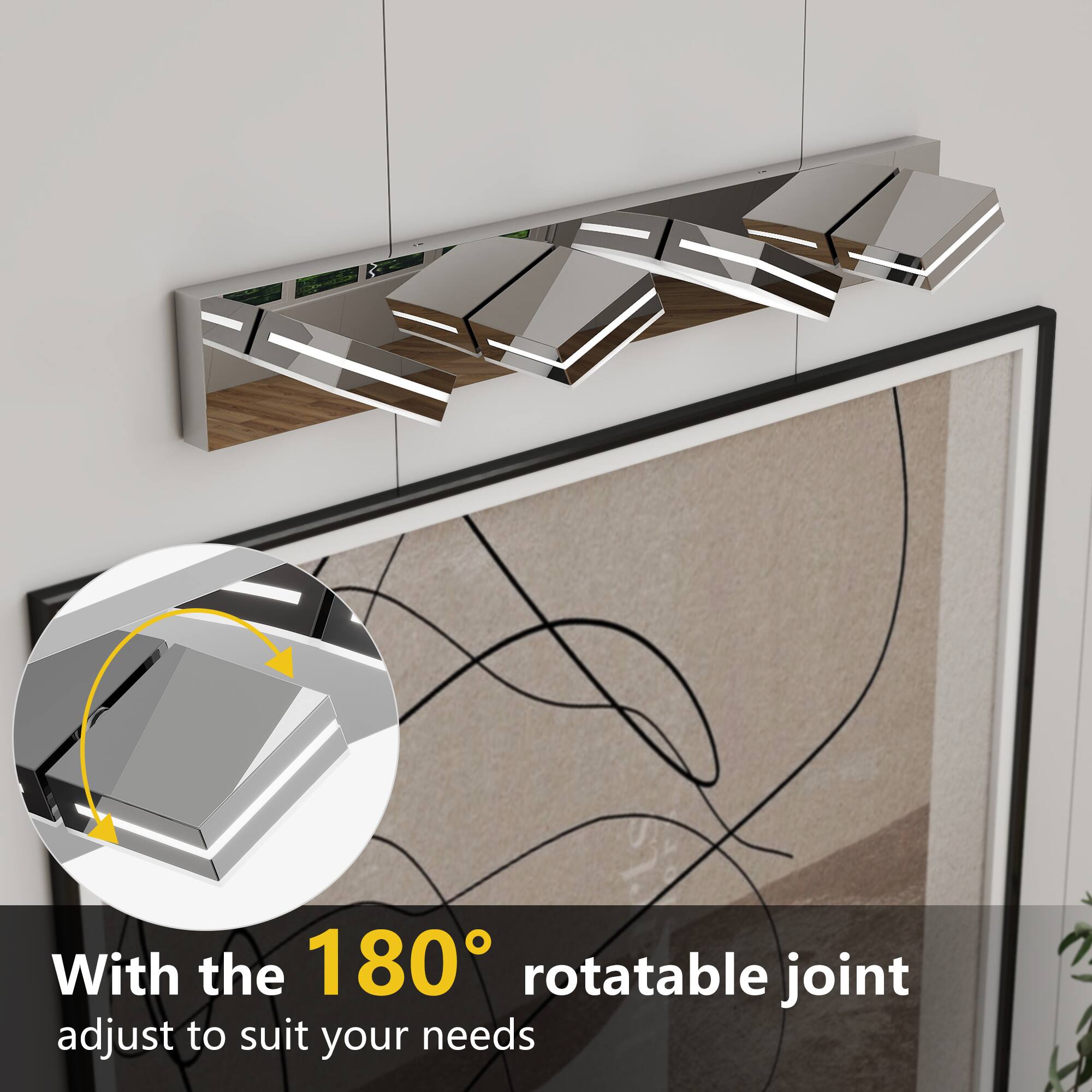 With the 180° rotatable joint adjust to suit your needs
