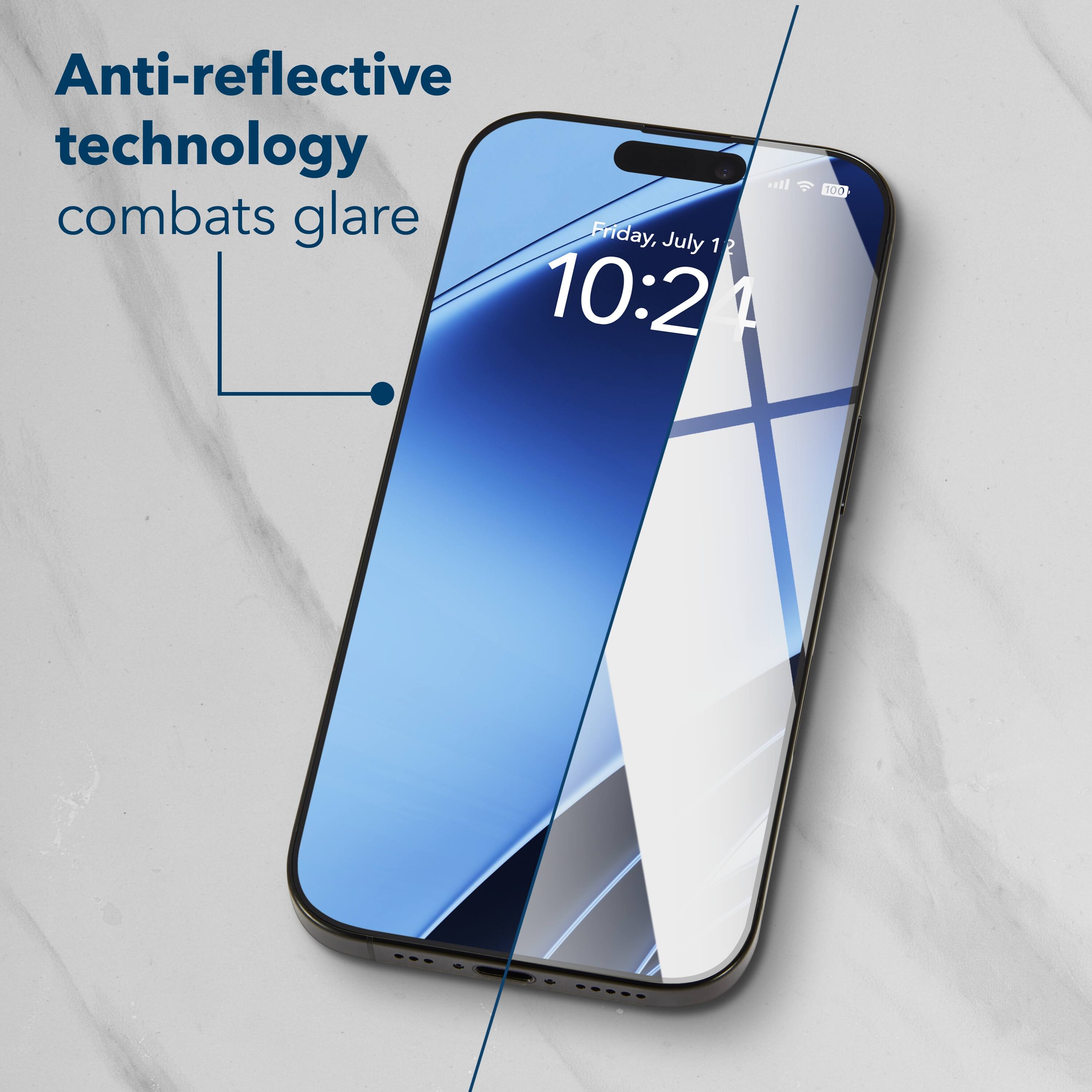 Anti-reflective technology combats glare.