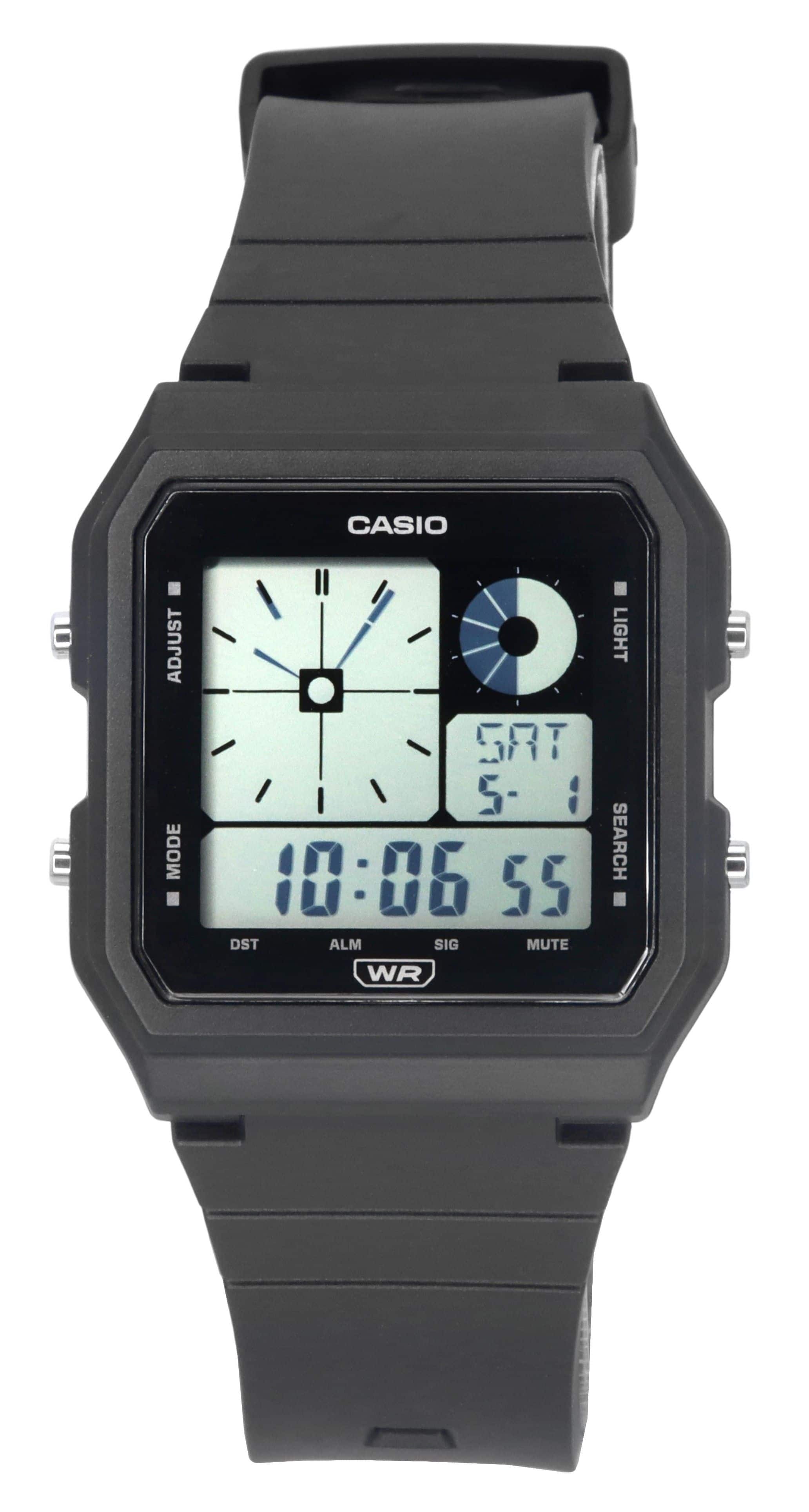 Casio - POP Retro Vintage Digital Resin Strap Quartz LF-20W-1A Unisex Watch - Black