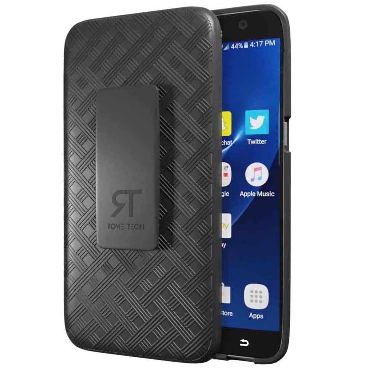 RomeTech - Shell Holster Combo Case for Samsung Galaxy S7 edge - Black
