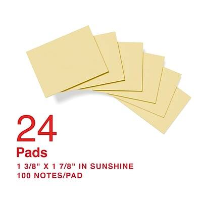 24 Pads  
1 3/8" x 1 7/8" in Sunshine  
100 Notes/Pad