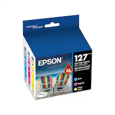 Designed Excellence 127 Extra High-capacity prints* 50% more Ultra haute-capacit tirages* plus de 7X 50% Cyan Magenta Yellow Joune Duradim Srito Ultra a P