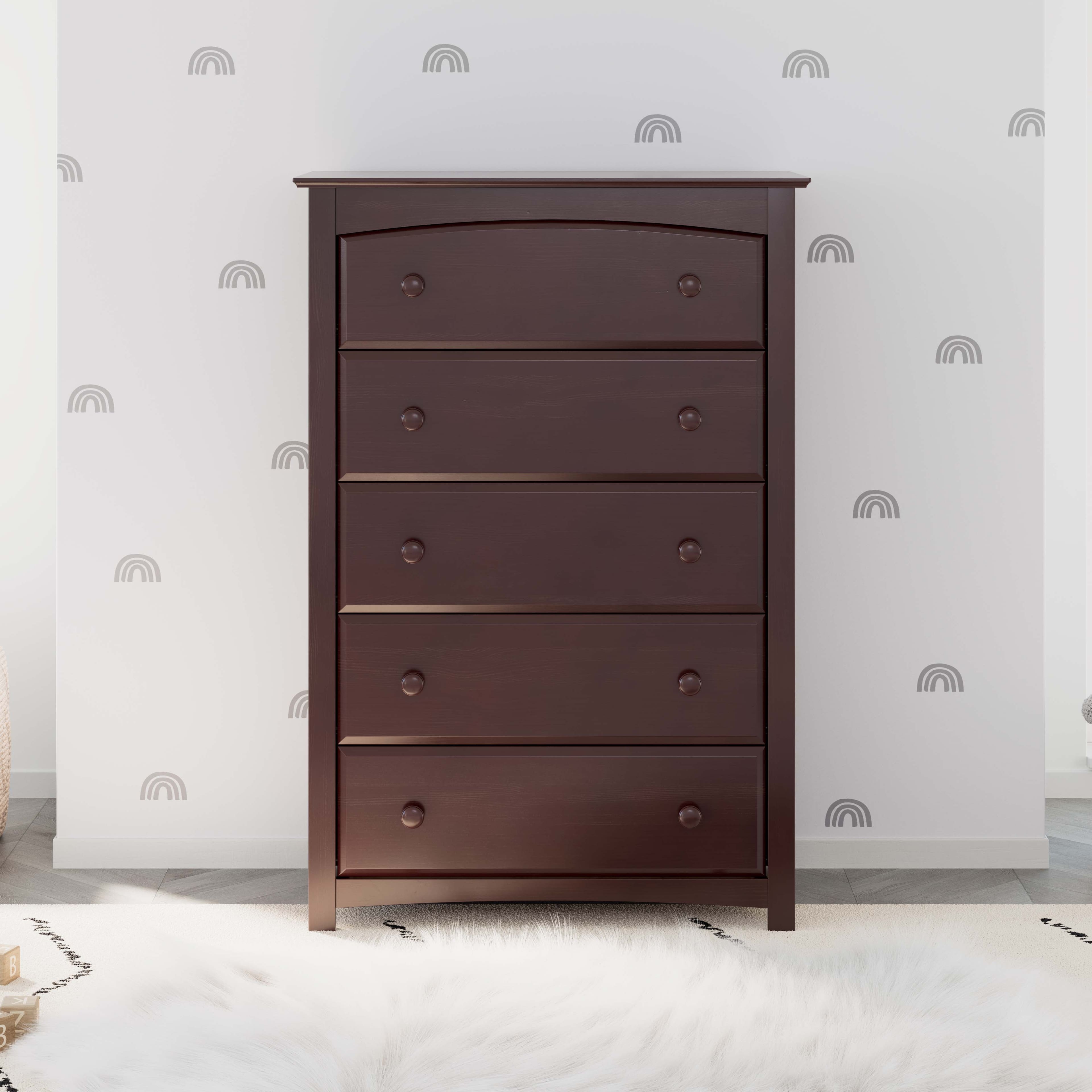 Left. Storkcraft - Kenton 5-Drawer Dresser - Espresso.