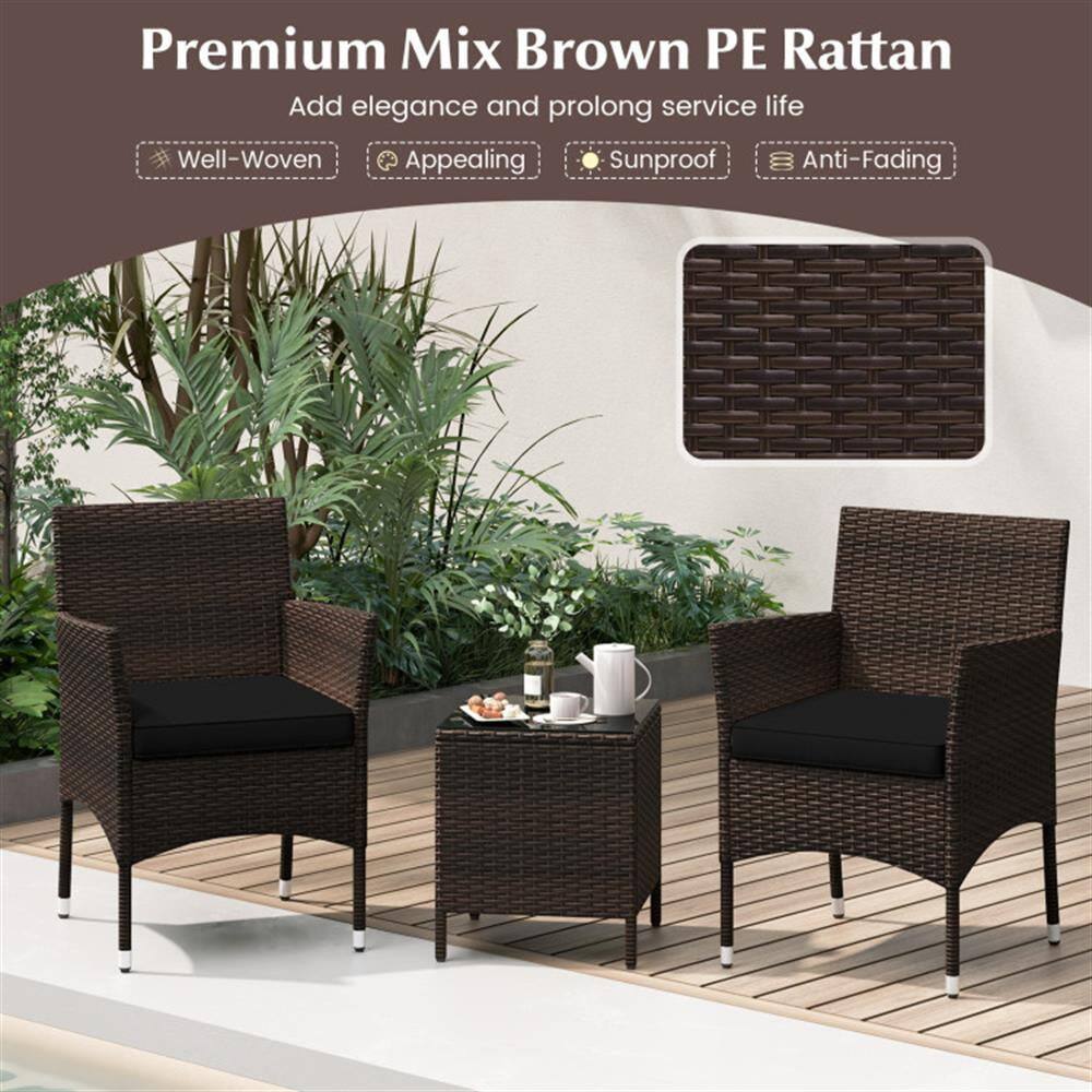 Premium Mix Brown PE Rattan  
Add elegance and prolong service life  

- Well-Woven  
- Appealing  
- Sunproof  
- Anti-Fading