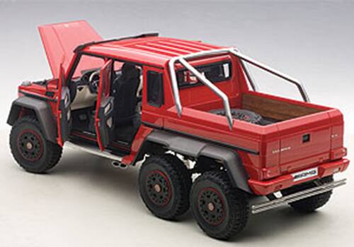 Alt View 1. Autoart - Mercedes G63 AMG 6X6 Red 1/18 Model Car by Autoart.