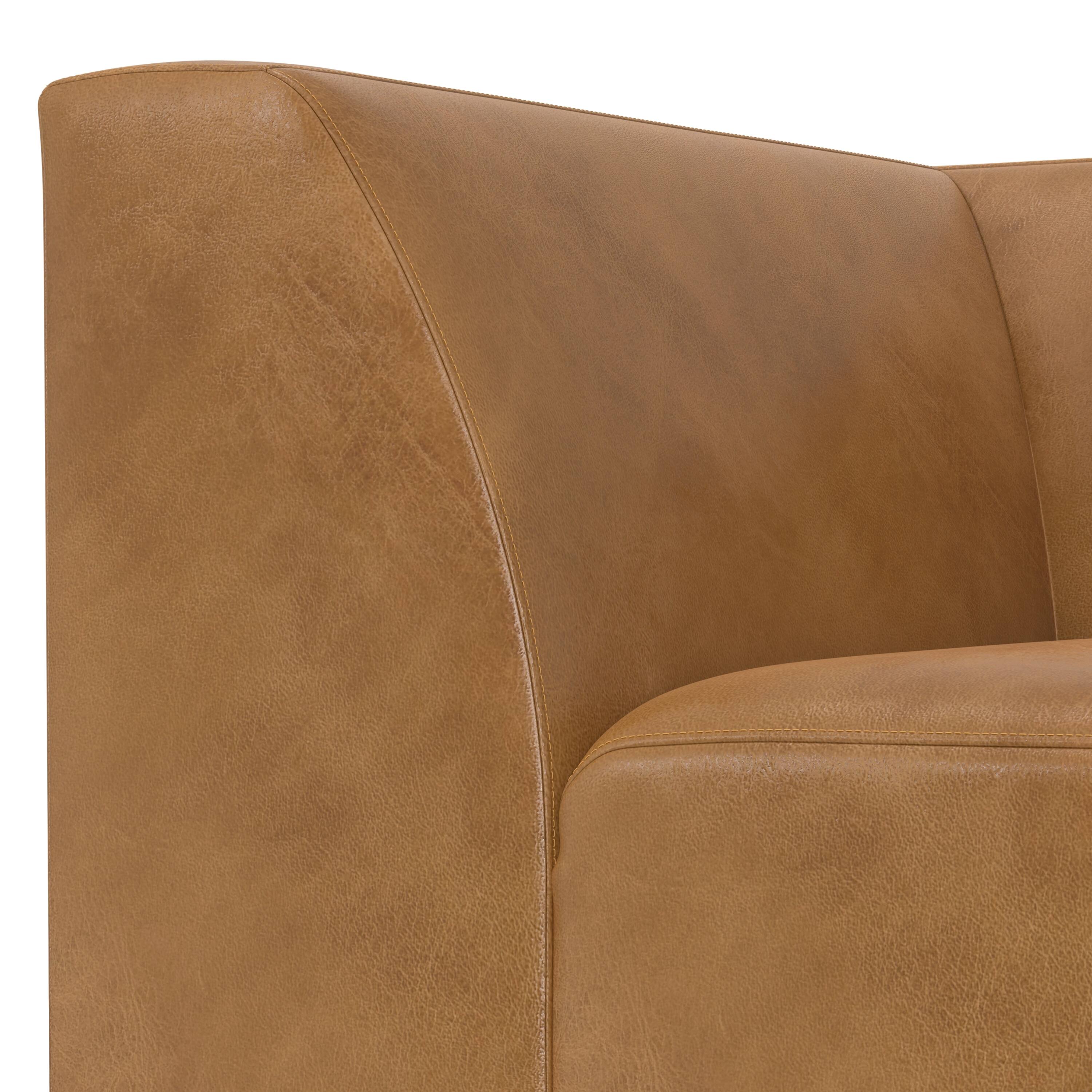 Alt View 6. Simpli Home - Rex Corner Sofa Module in Genuine Leather - Sienna.
