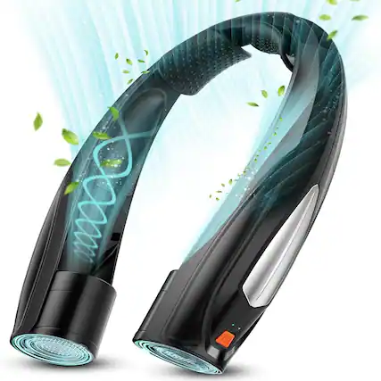 Front. Loheer - Loheer Rechargeable Neck Fan, 6000mAh Portable Wearable Fan, 6 Speeds Ultra Quiet Personal Fan for Travel and Office.