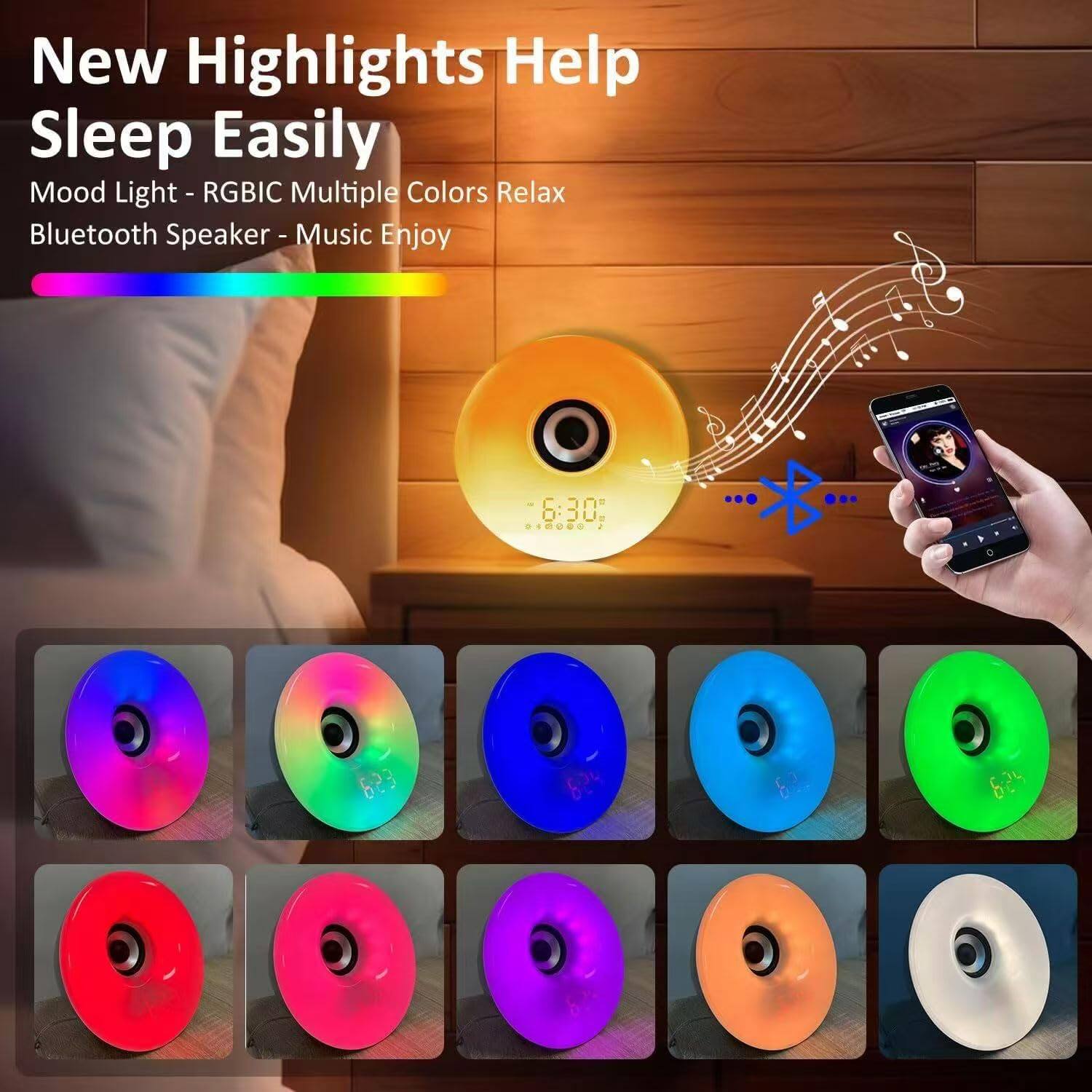 New Highlights Help Sleep Easily  
Mood Light - RGBIC Multiple Colors Relax  
Bluetooth Speaker - Music Enjoy