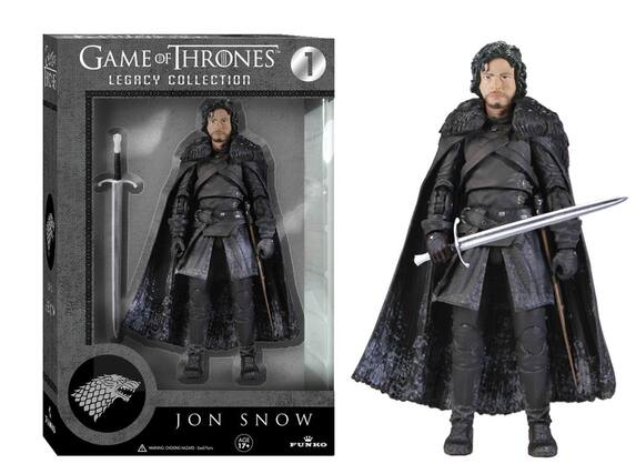 GAME OF THRONES
LEGACY COLLECTION
1
JON SNOW
AGE 17+
FUNKO
WARNING: CHOKING HAZARD - Small Parts. Not for children under 3 years.