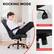 ROCKING MODE: The image shows a man sitting in a chair with a book in his hand. The chair is designed to rock back and forth, providing a comfortable and relaxing experience for the user.
ROCKING FUNCTION: The image also features a close-up of the chair's rocking mechanism, which allows the chair to move back and forth. This feature is particularly useful for people who want to rock while reading, working, or simply relaxing.
ROCKING PRECISION ADJUSTER: The image also includes a detailed view of the chair's rocking mechanism, which allows the user to adjust the rocking speed and intensity to their liking. This feature ensures that the user can customize their rocking experience to their preferences.