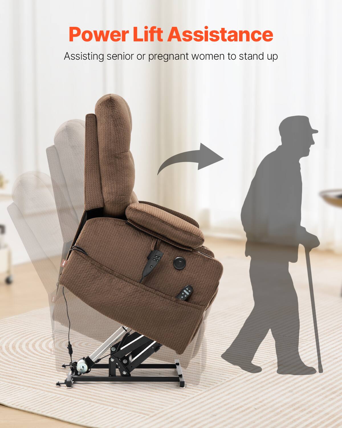 Power Lift Assistance
Assisting senior or pregnant women to stand up