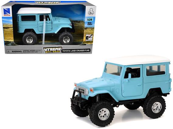 NewRay 5+ 1:24 DIE-CAST C TOYOTA LAND CRUISER FJ40
WARNING: CHOKING HAZARD-Small parts Not for children under 3 years