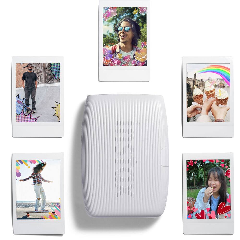 Alt View 6. Fujifilm - FUJIFILM INSTAX MINI LINK 3 Smartphone Printer (Clay White) + 40 Instant Film - Clay White.