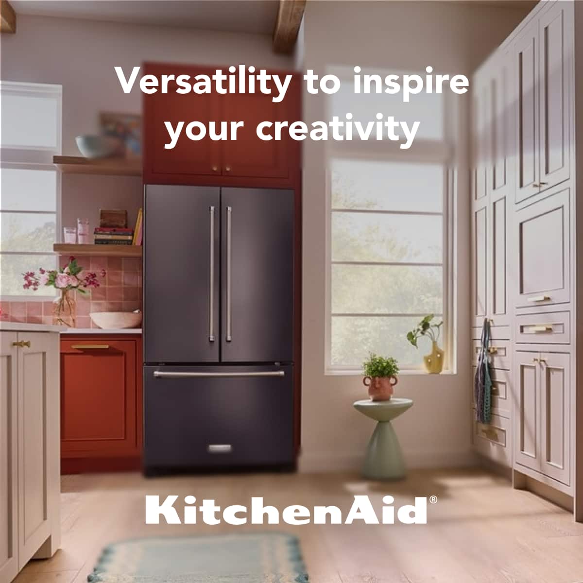 Alt View 9. KitchenAid - KitchenAid - 20 cu. ft. 36-Inch Width Counter-Depth French Door Refrigerator with Interior Dispense - Print Resist Blk Stnlss.
