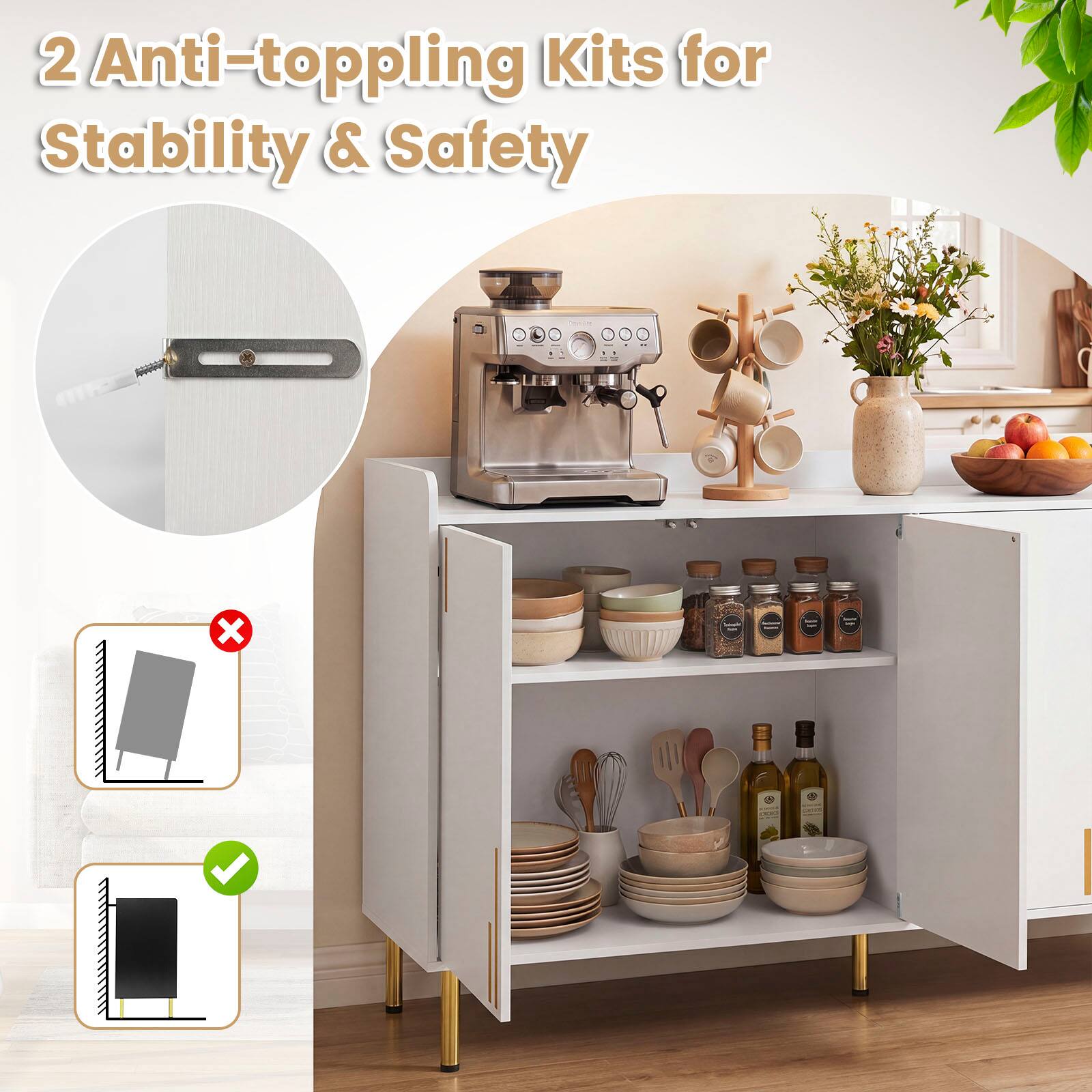 2 Anti-toppling Kits for Stability & Safety