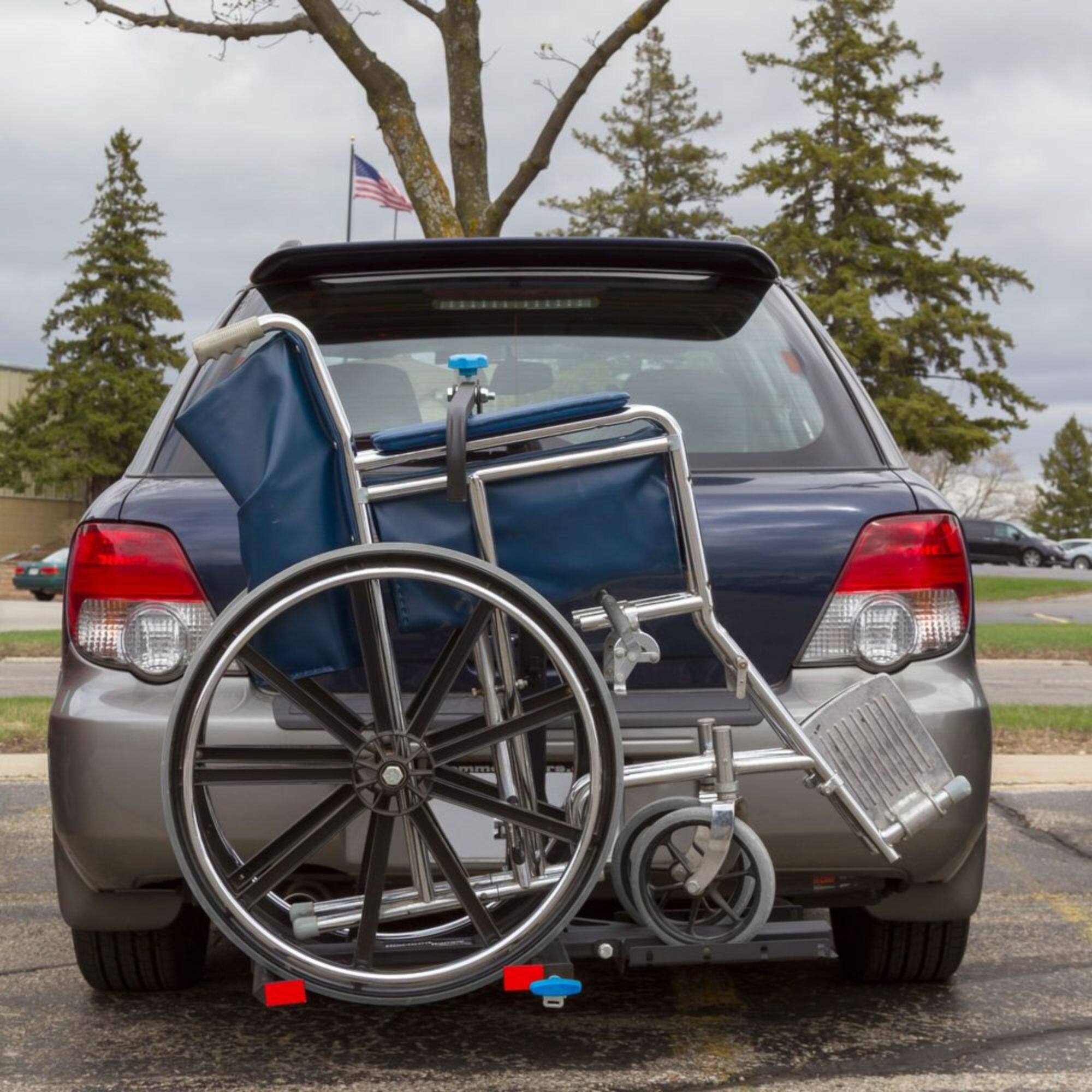 Alt View 6. Silver Spring - Silver Spring Foldable Manual Wheelchair Carrier Platform with Hitch Ball Mount - Black.