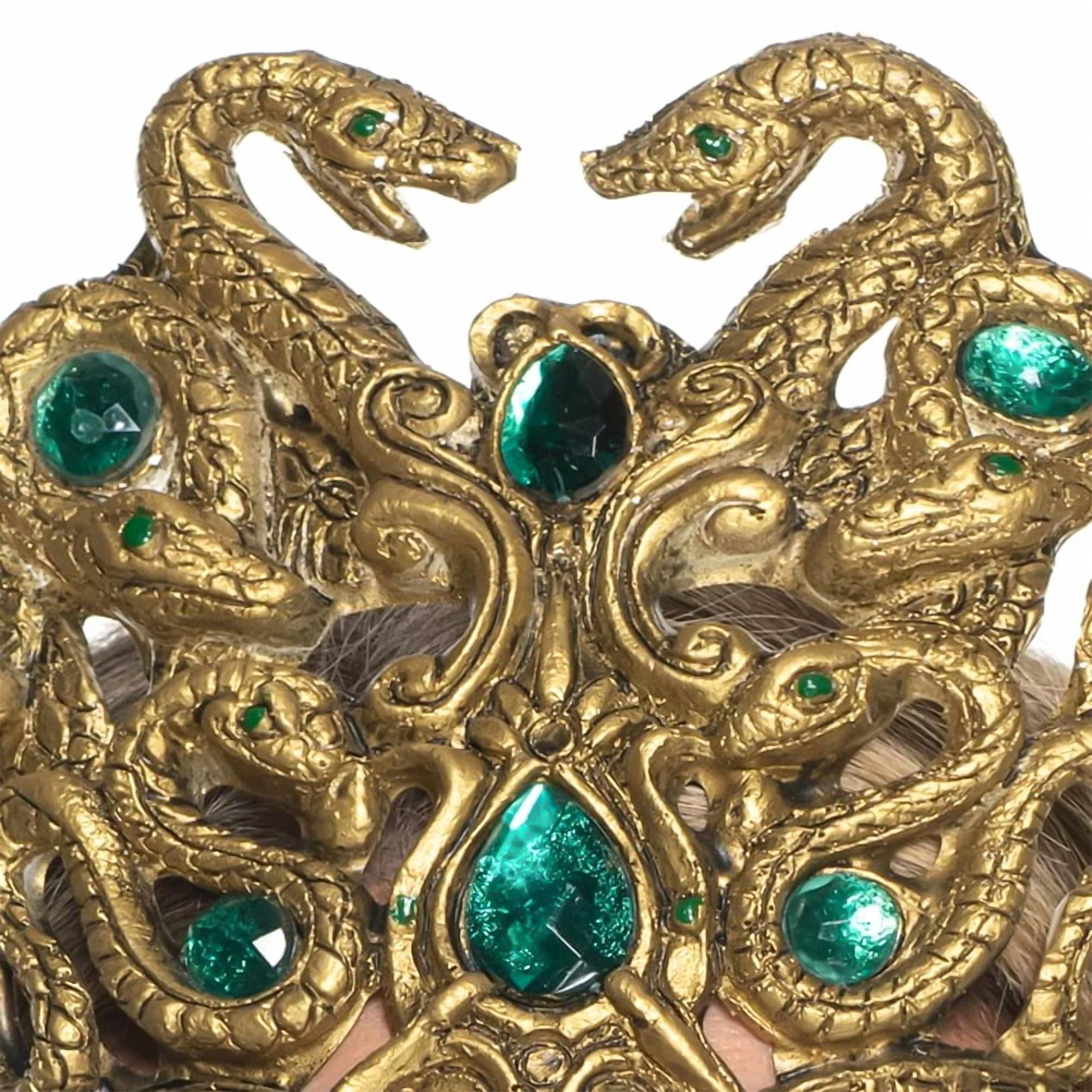 Alt View 1. Underwraps - Medusa Gold Snakes Adult Costume Headpiece - Gold.