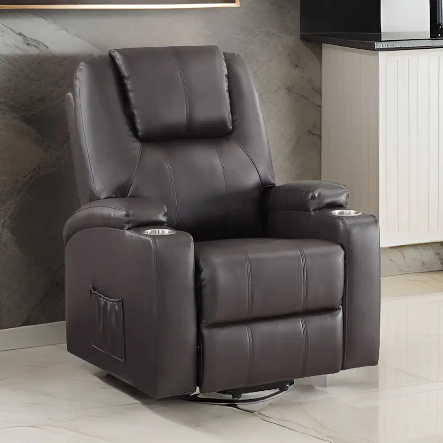 46 Inch Lift Manhattan Lane Evans 37 Inch Recliner Chair, Power Lift, 2 Cupholders ...