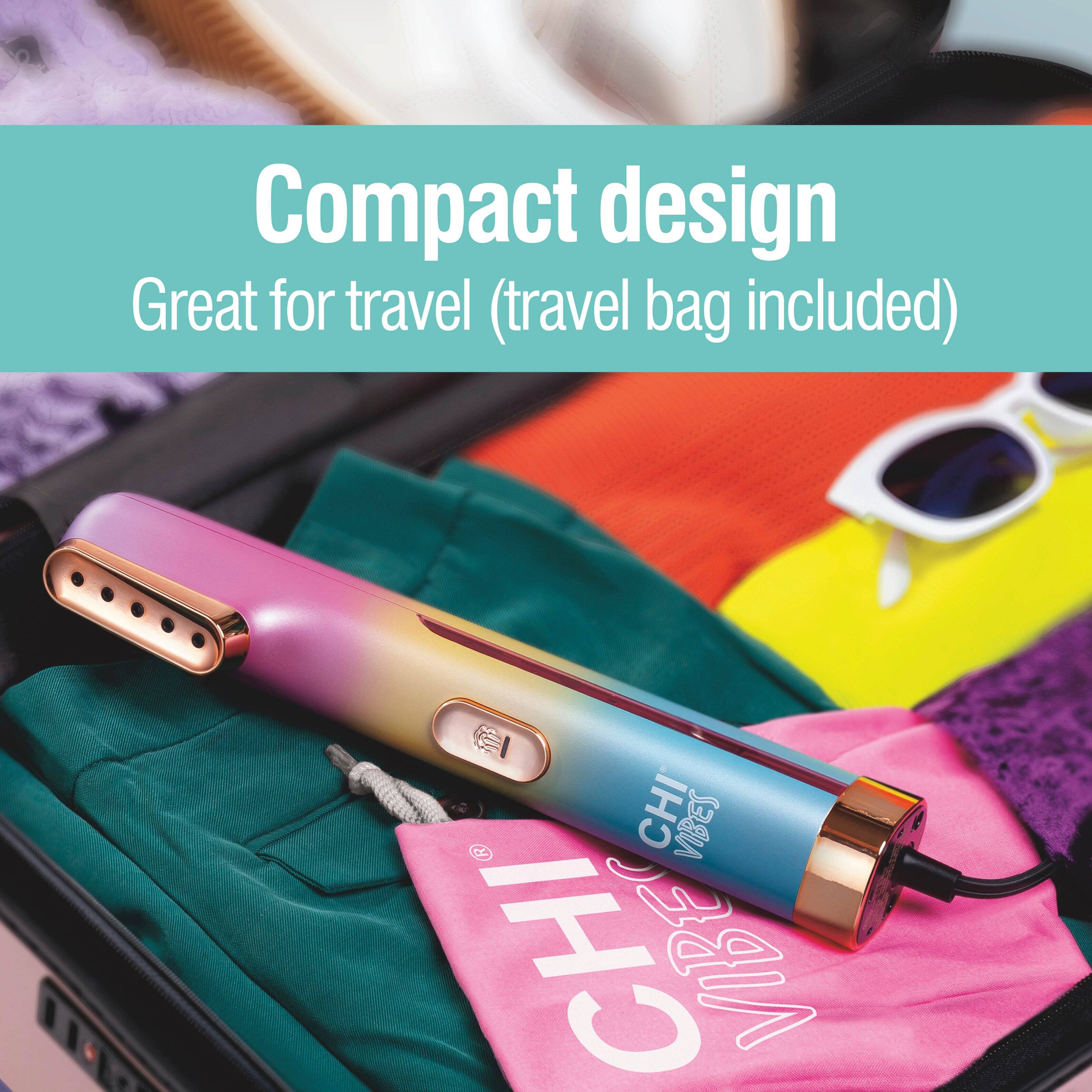 Compact design  
Great for travel (travel bag included)  

5085 CHI VIBES  
CHI VIBE