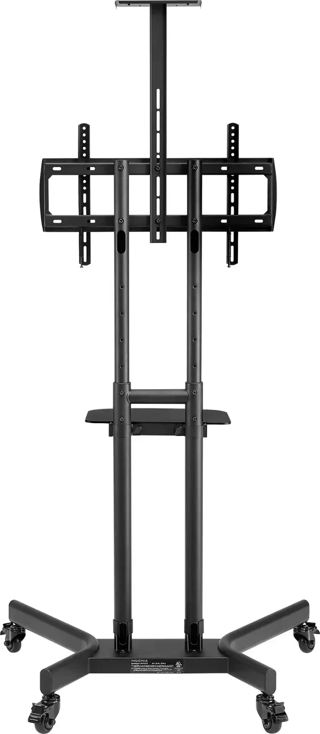 Alt View 17. Insignia™ - Mobile TV Cart with Shelves for Most 32-90" TVs - Black.