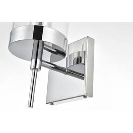 Living District - Benny 1 light Bath Sconce - Chrome And Clear