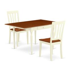 East West Furniture - Dining Room Set Buttermilk & Cherry - Brown