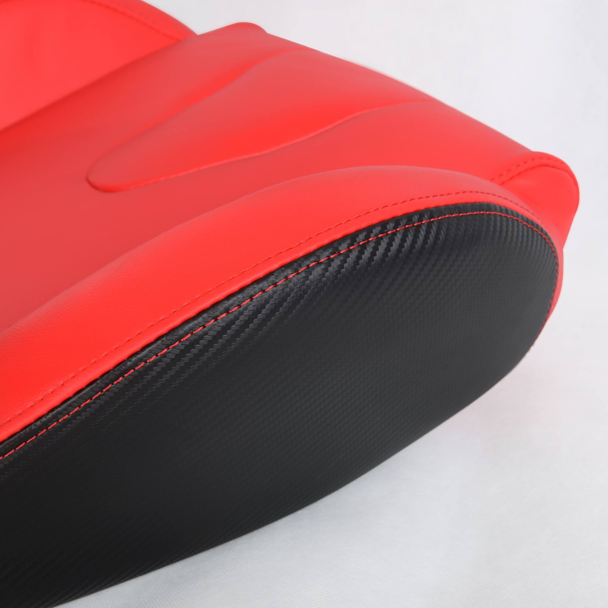 Angle. LOVMOR - 1-Piece Universal Racing Seat with Dual Lock Sliders, 45 to 165 Recline, Bracket Not Included - Red.
