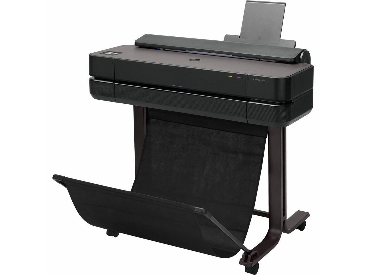 Alt View 2. HP - HP DesignJet T650 24-inch Large Format Plotter Printer w/ Auto Sheet Feeder, Stand & 2-Year Warranty (5HB08T).