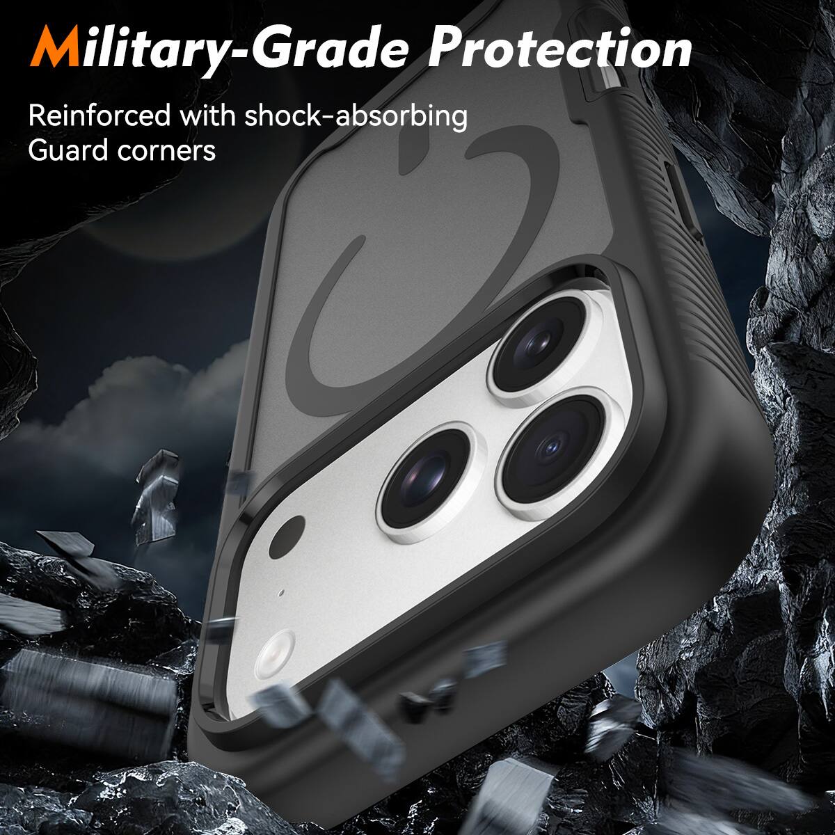 Military-Grade Protection  
Reinforced with shock-absorbing Guard corners