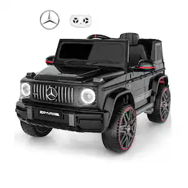ANPABO - Licensed Mercedes-Benz G63 Electric Car for Kids, 12V Ride on Car for Toddlers with Remote Control & LED Lights - Black