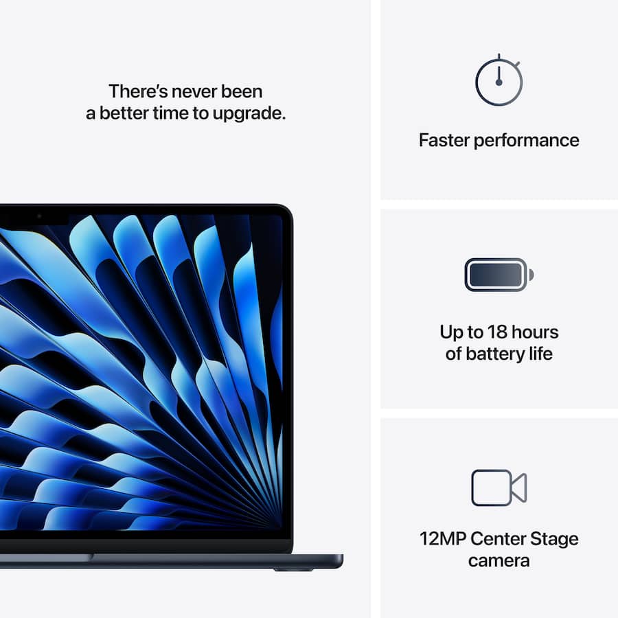 MacBook Air 13インチ M4 16GB 256GB ミッドナイト Apple MacBook Air 13 inch Laptop Apple M4 chip Built for