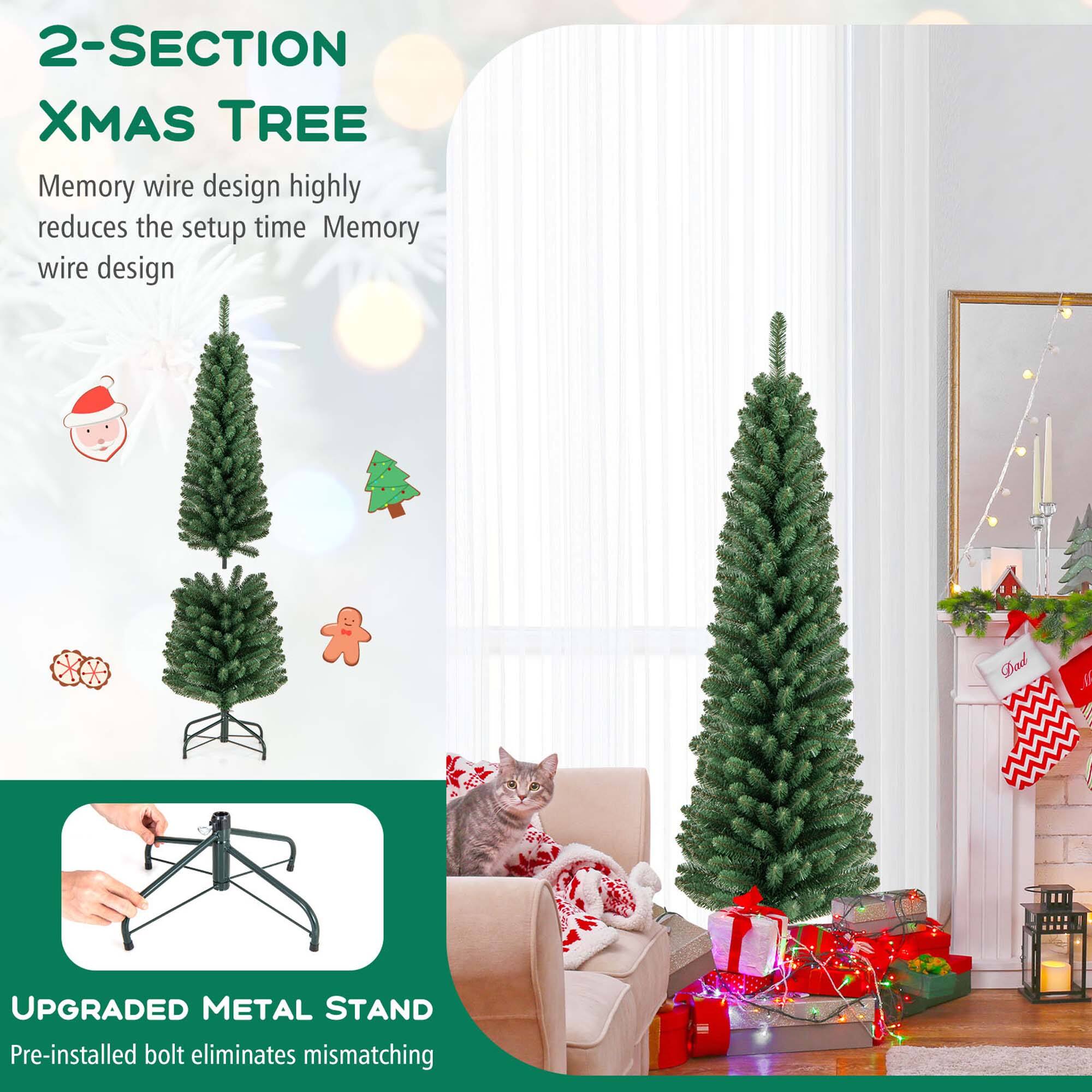 2-SECTION XMAS TREE  
Memory wire design highly reduces the setup time  
Memory wire design  

UPGRADED METAL STAND  
Pre-installed bolt eliminates mismatching