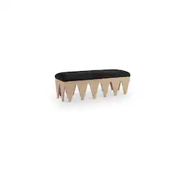Meridian Furniture - Altair Velour Fur Fabric Bench - Black