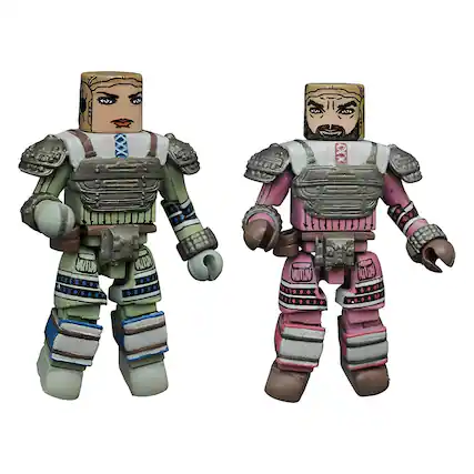 Front. Diamond Comic - Aliens Minimates Series 3 2-Pack: Space Suit Dallas & Space Suit Lambert - White.